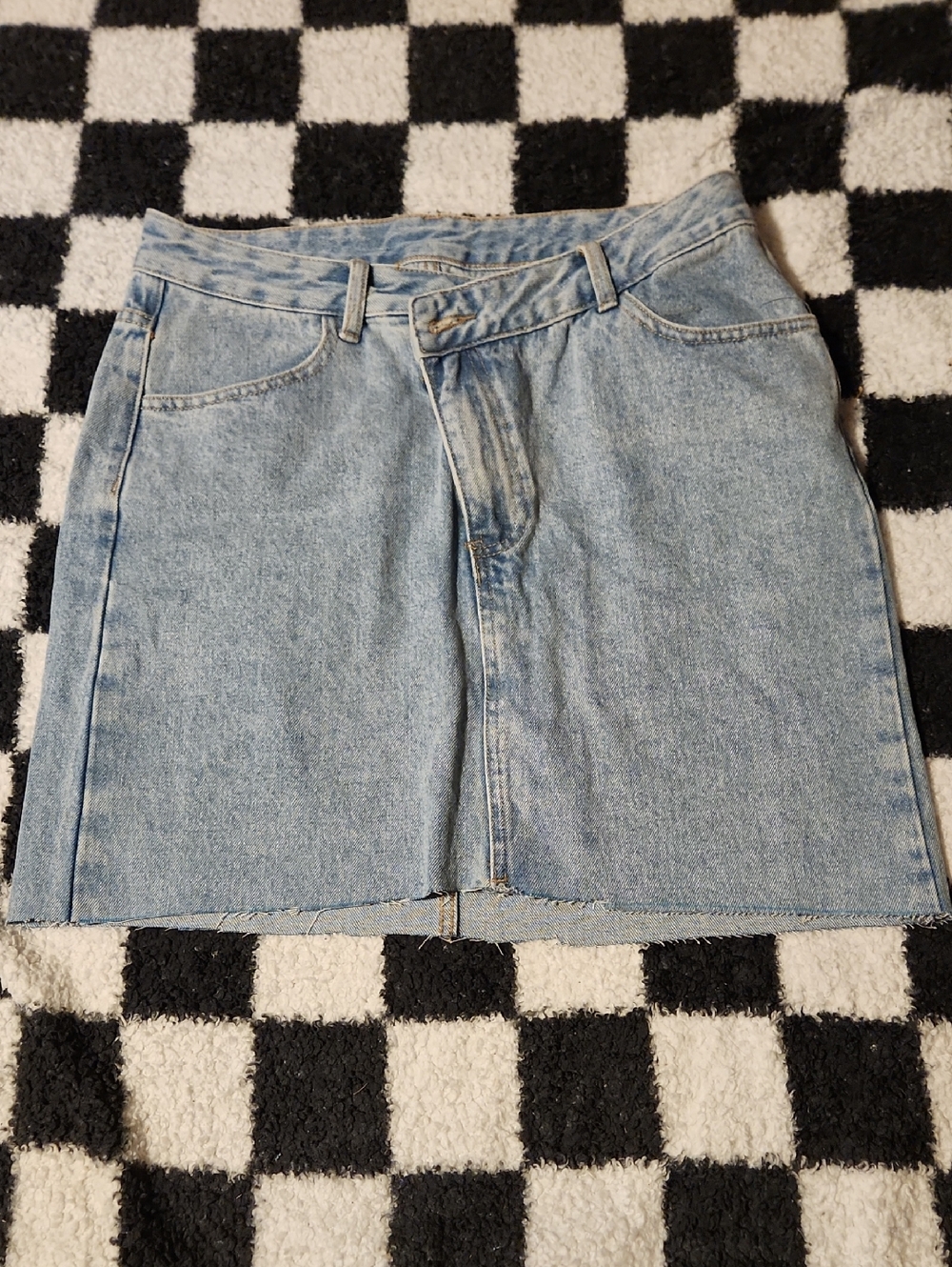 Light Blue Denim Mini Skirt - Casual Women's Skirt